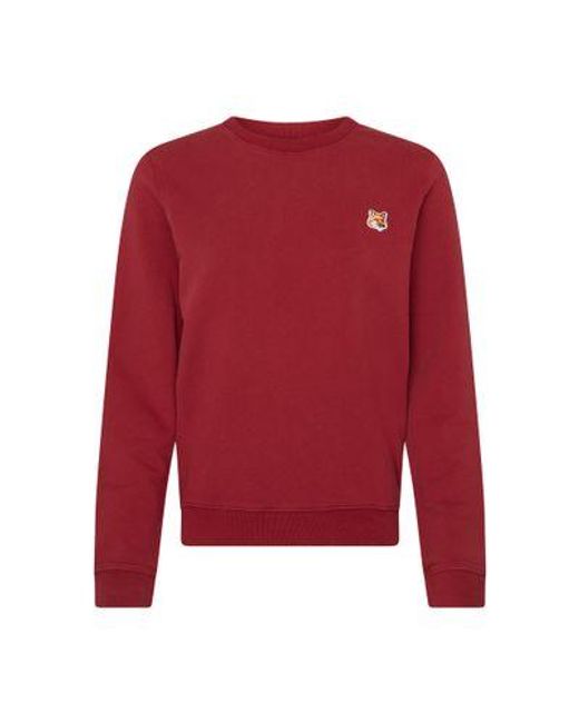 Maison Kitsuné Red Fox Head Patch Sweatshirt