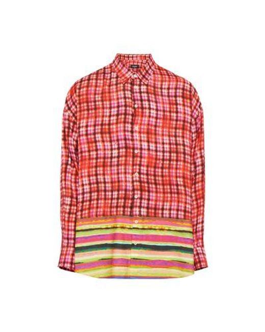 DSquared² Red Oversize Shirt Long Sleeves for men
