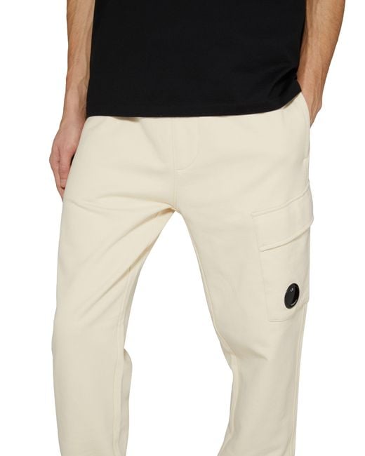 Pantalon de survêtement cargo en molleton à relief diagonal C P Company pour homme en coloris Natural