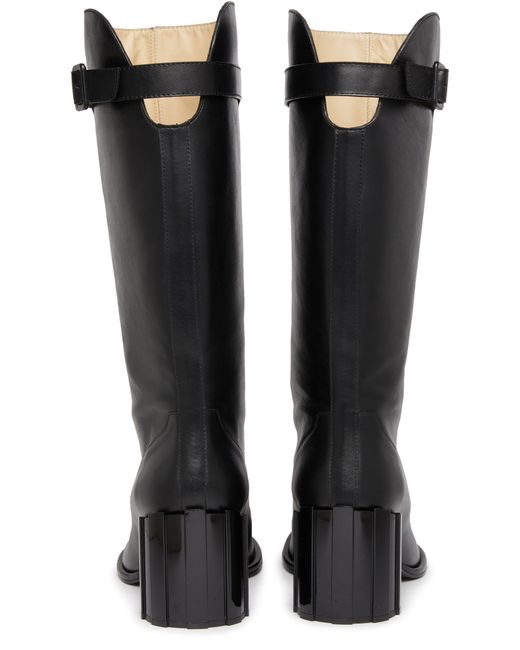AMI Black Buckled Boots