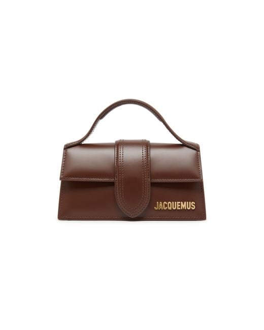 Jacquemus Brown Mini Leather Le Bambino Top-Handle Bag