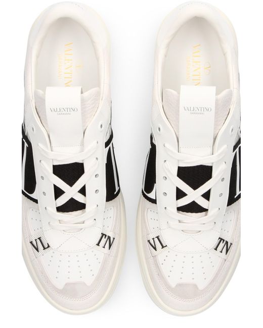 open sneaker in calfskin leather