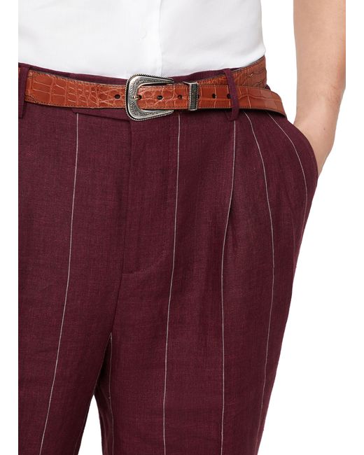 Brunello Cucinelli Red Easy Fit Trousers for men