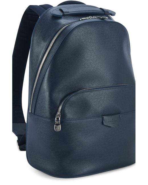 Leather backpack Louis Vuitton Blue in Leather - 36486960