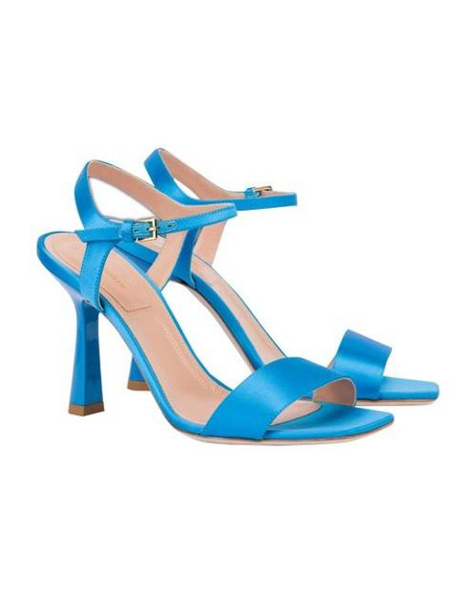 Alberta Ferretti Stylish Satin Sandals in Blue | Lyst Canada