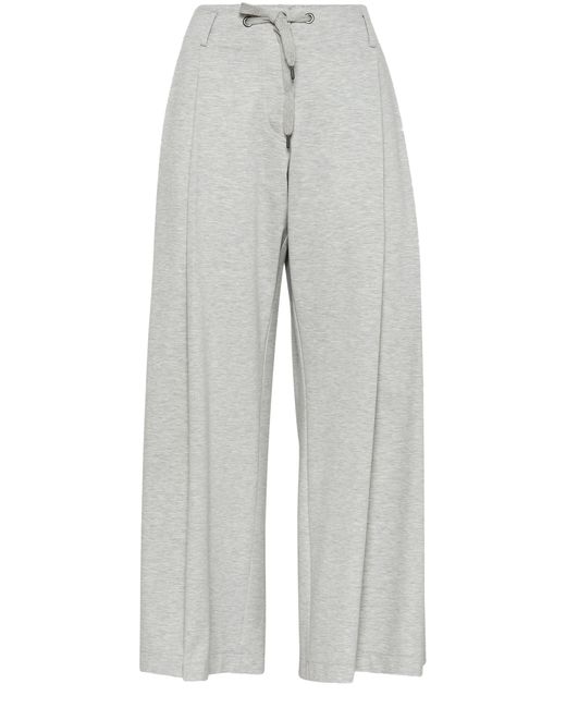 Pantalon en interlock Couture Brunello Cucinelli en coloris Gray