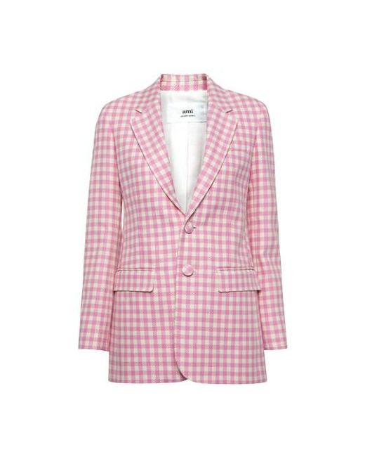 Ami Paris Classic Jacket Two Buttons in Pink | Lyst UK