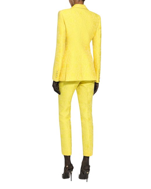 Dolce & Gabbana Yellow Single-breasted Turlington Jacket