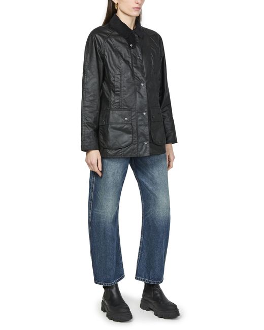 Barbour Black Beadnell Waxed Jacket