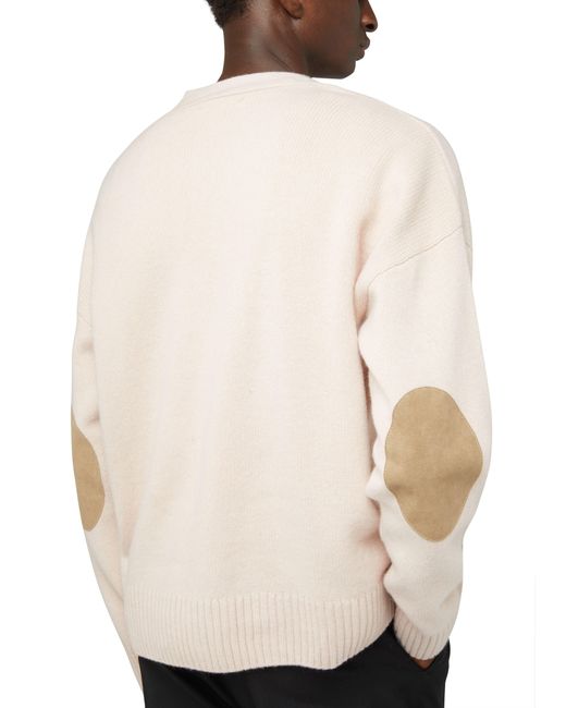AMI White Wool Cashmere Cardigan for men