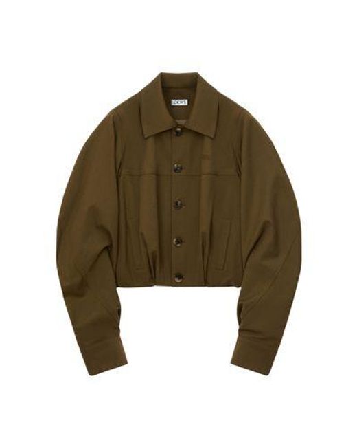 Loewe Green Cotton-Silk Jacket