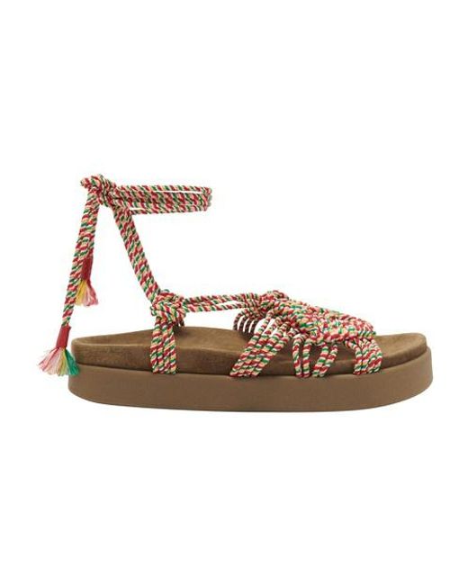 Ba&sh Brown Ncrecking Laced Sandals