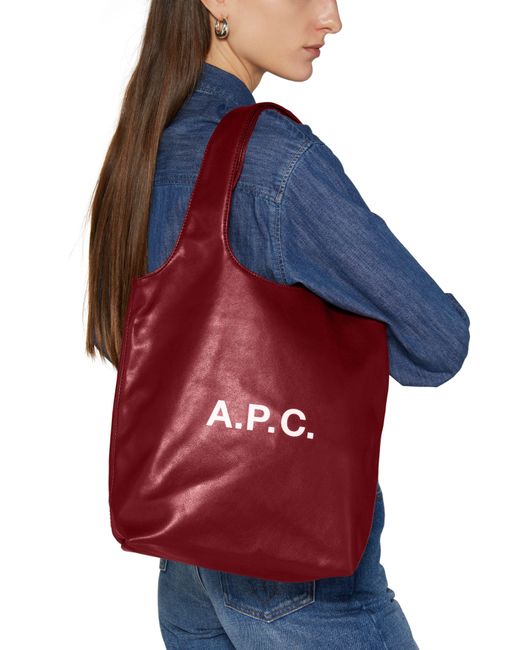 A.P.C. Brown Ninon Small Tote Bag