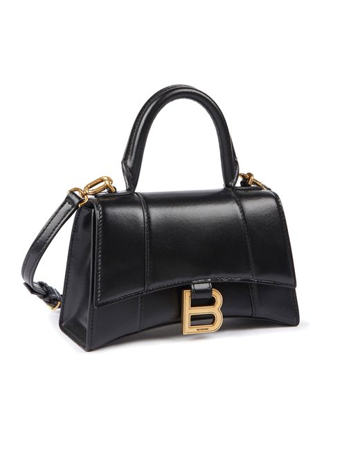 Balenciaga Black Hourglass Small Top Handle Bag