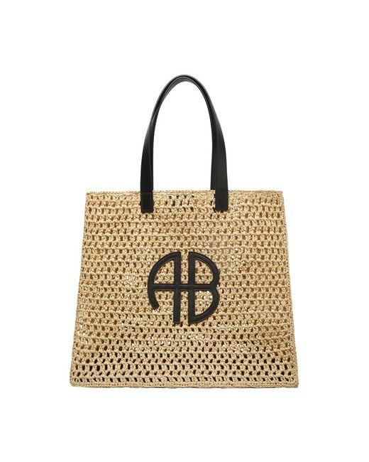 Anine Bing Metallic Medium Rio Tote