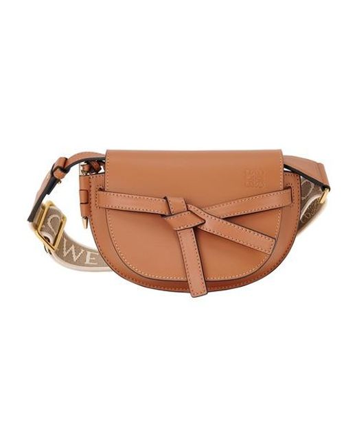 Loewe Leather Mini Gate Dual Bag in Tan (Natural) Lyst