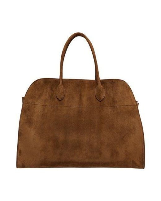 The Row Soft Margaux 17 Handbag in Brown | Lyst