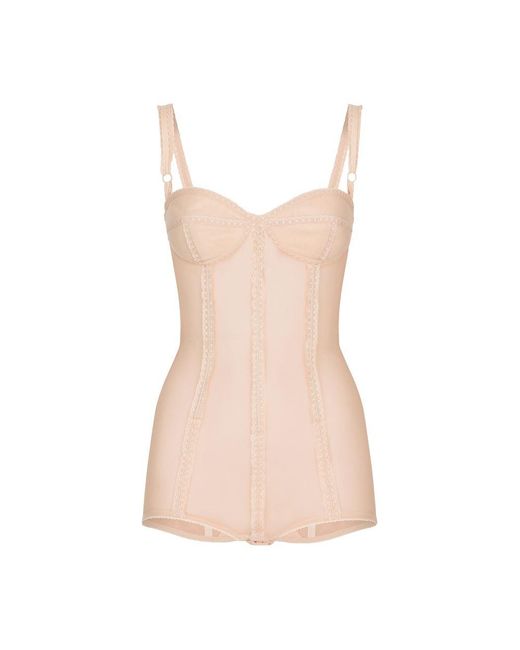 Dolce & Gabbana Pink Kim Semi-sheer Bodysuit