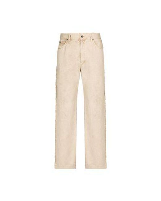 Dolce & Gabbana Natural Overdye Jeans With Raw Edge for men