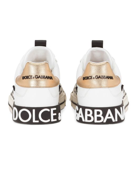 Dolce & Gabbana Sneakers 2.Zero Custom aus Kalbsleder mit kontrastierenden Details in Black für Herren
