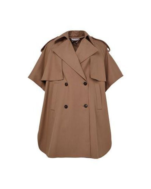 Max Mara Brown Double-Breasted Cape