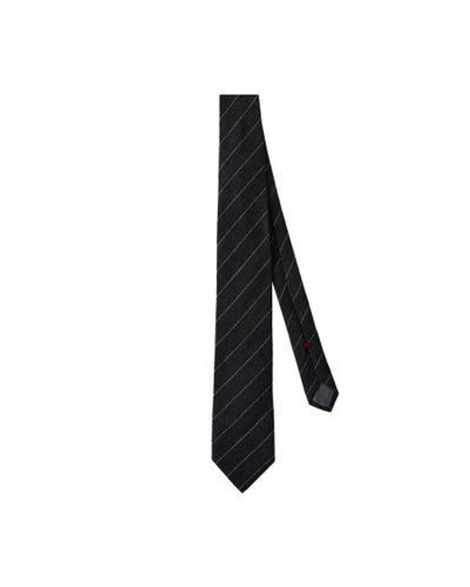 Brunello Cucinelli Black Linen Tie for men