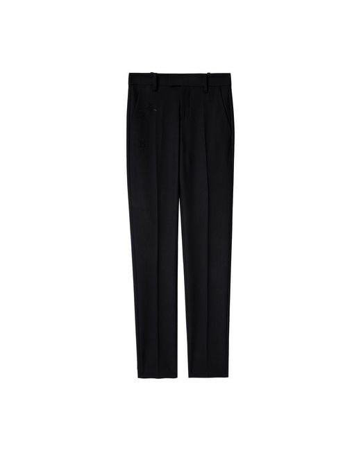 Zadig & Voltaire Black Prune Strass Star Trousers