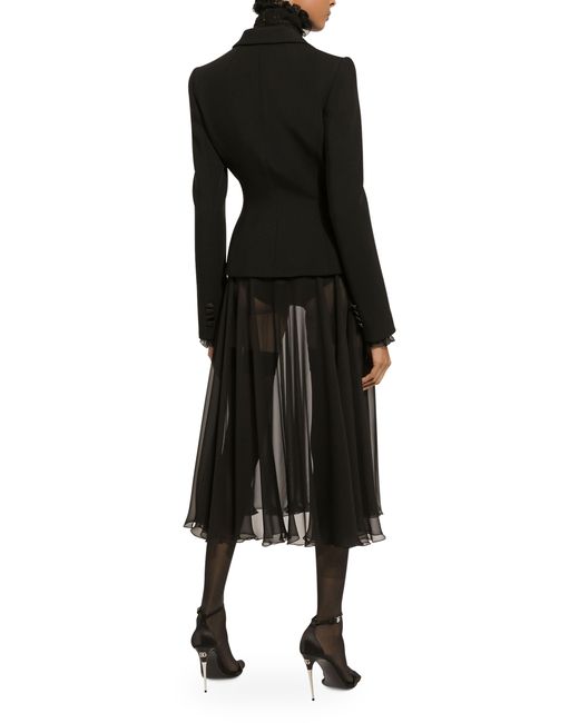 Dolce & Gabbana Black Single-Breasted Wool Dolce Jacket