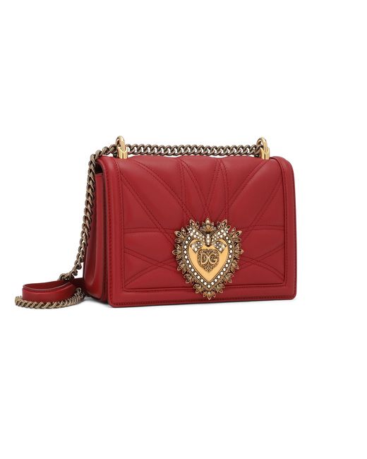 Dolce & Gabbana Red Mittelgroße Schultertasche Devotion