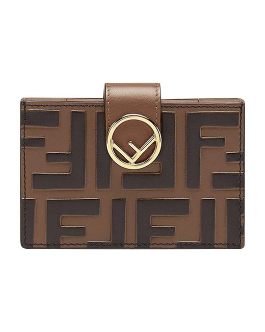 Fendi Brown Card Holder