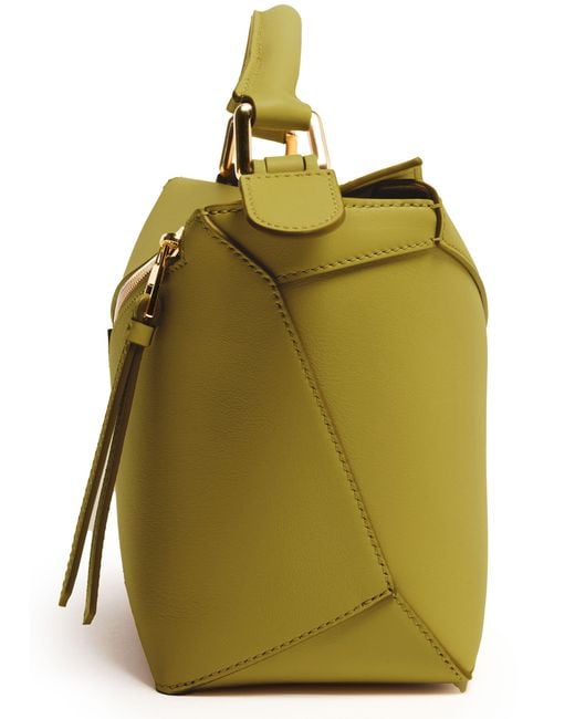 Loewe Yellow Small Puzzle Edge Bag