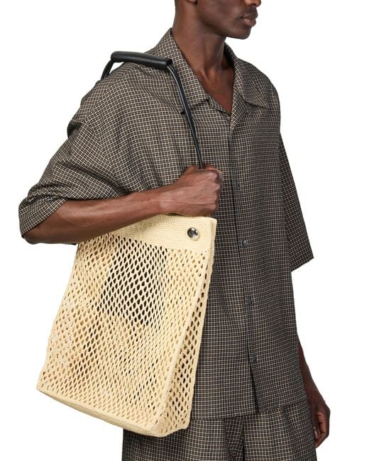 Loewe Natural Pebble Honeycomb Hobo for men