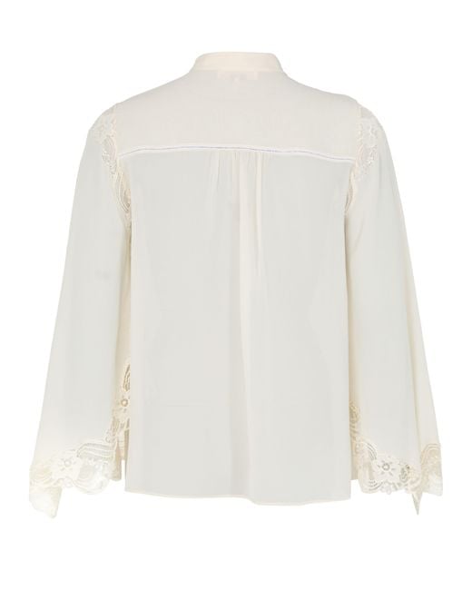 Chloé White Long Sleeved Blouse