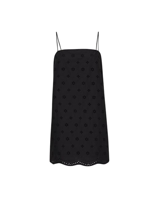 Matteau Black Broderie Shift Mini Dress