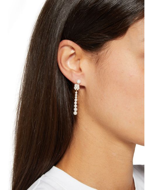 Sophie Bille Brahe Metallic Colonna Pearl Earrings