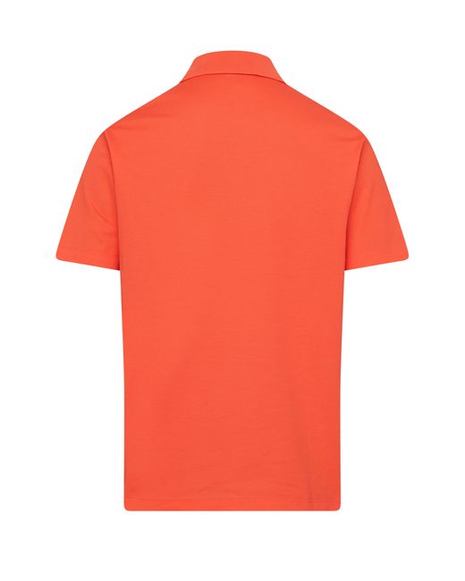 Versace Orange Polo With Logo for men