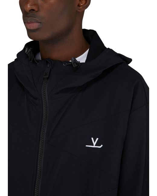 Vuarnet Black Tech Windbreaker Jacket for men