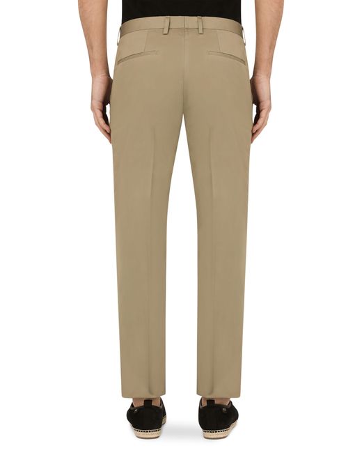 Dolce & Gabbana Natural Wool And Silk Pants for men
