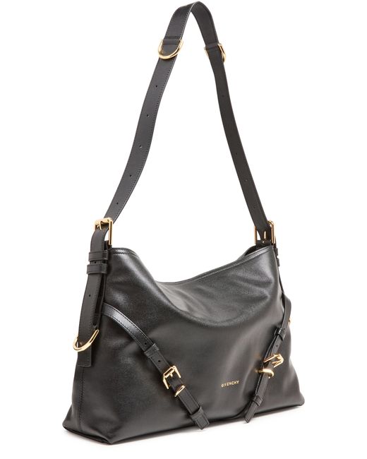 Givenchy Black Voyou Medium Shiny Leather Bag
