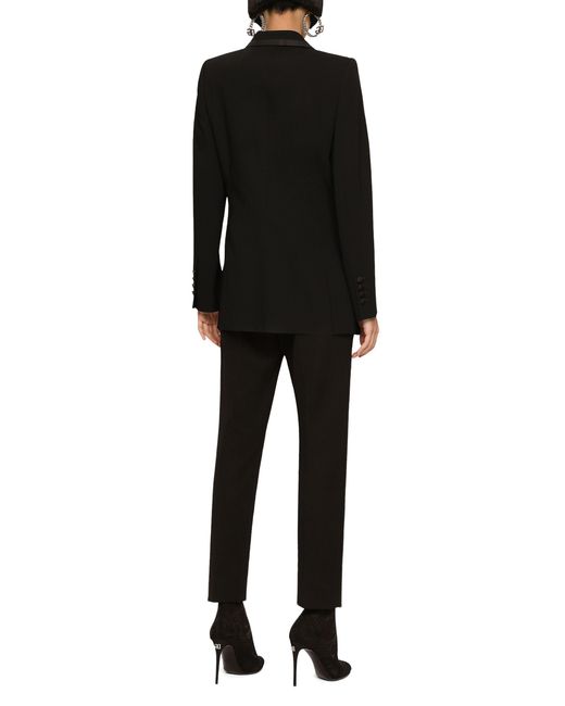 Veste de costume en sergé Turlington Dolce & Gabbana en coloris Black
