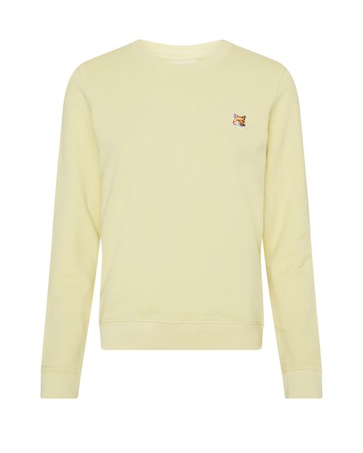 Maison Kitsuné Yellow Fox Head Patch Sweatshirt