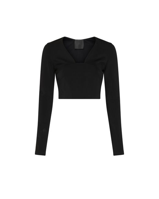 Givenchy Black Long-sleeved Crop Top
