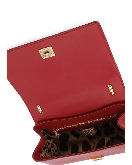 Sac porté épaule moyen Devotion Dolce & Gabbana en coloris Red