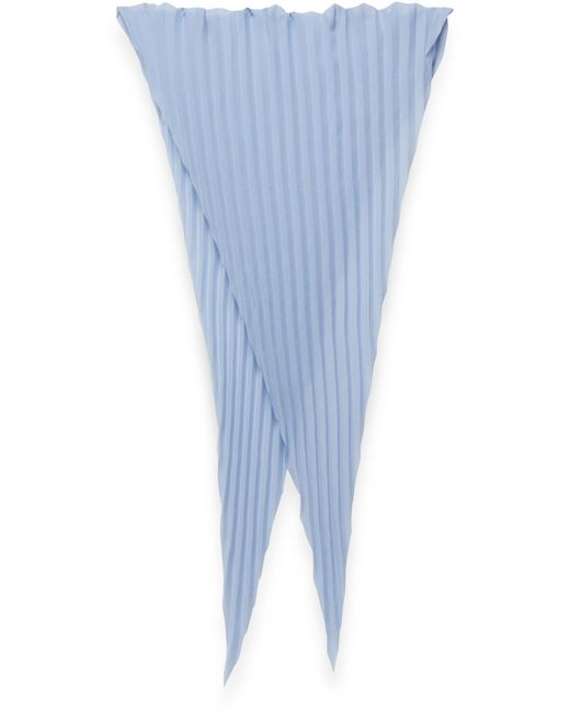 AMI Blue Pleated Scarf for men