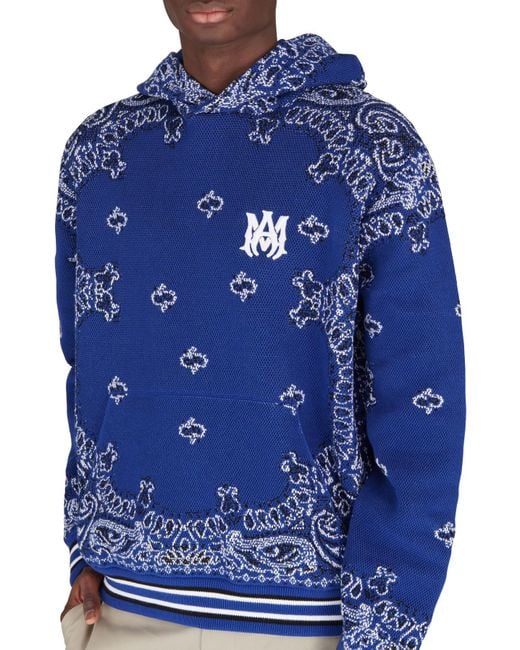 Amiri Bandana B ball Hoodie in Blue for Men Lyst