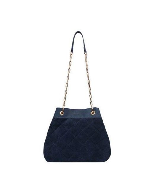 Vanessa Bruno Moon Hobo Suede Bag in Blue Lyst