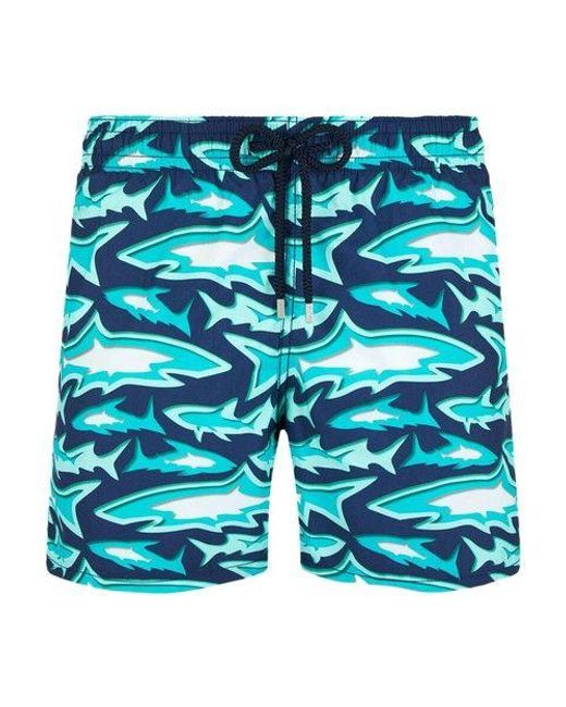 Vilebrequin Swim Shorts Requins 3d in Blue for Men | Lyst
