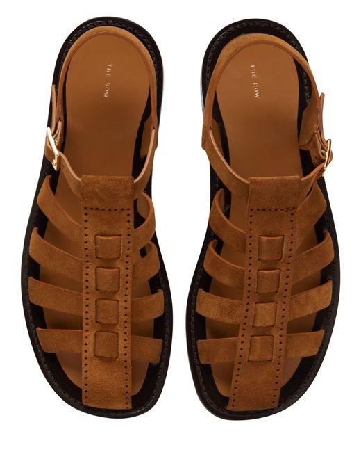 The Row Brown Pablo Sandals