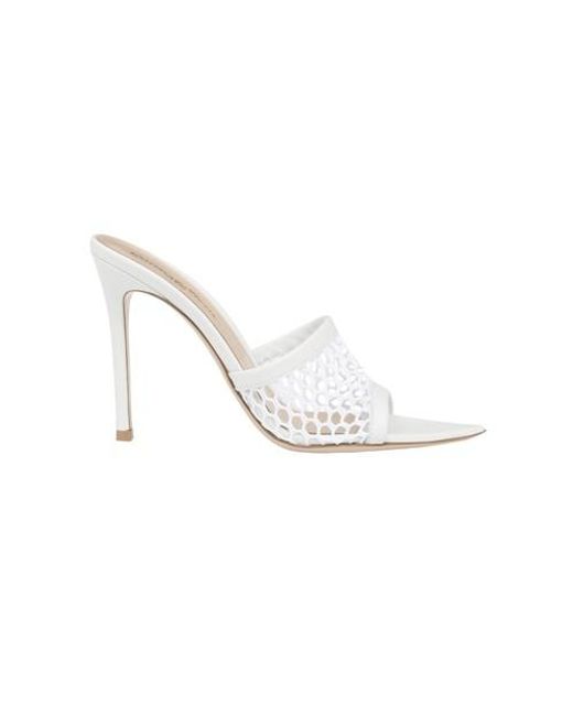 Gianvito rossi white mules sale