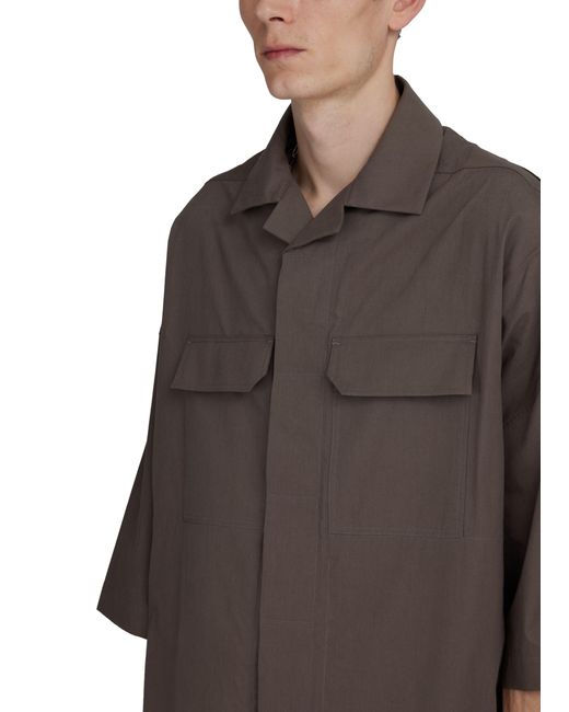 Rick Owens Brown Camicia Magnum Tommy Shirt for men